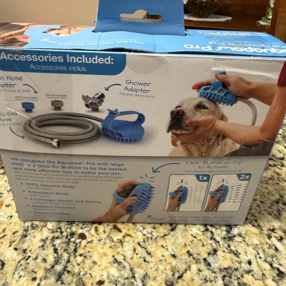 AquaPaw Pro Pet Grooming Tool - Blue